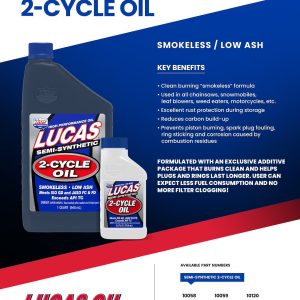 Lucas Oil Oil, SAE 20, Semi-Synthetic, 2.6 Ounce Bottle, Single – 10058