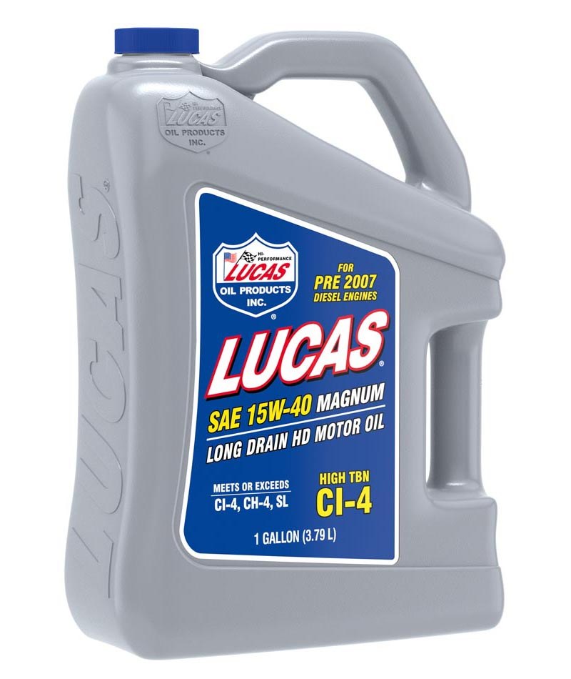 Lucas Oil Oil, SAE 15W-40, Synthetic Blend, 1 Gallon Jug, Single – 10076