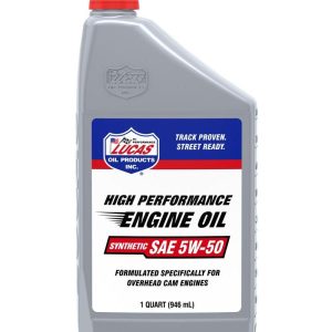 Lucas Oil Oil, SAE 5W-50, Synthetic, 1 Quart Bottle, Single – 10101