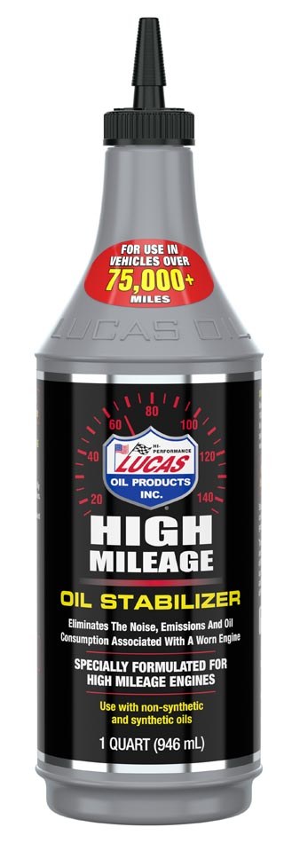 Lucas Oil Oil Additive, Use with Synthetic and Semi-Synthetic Oil, High Mileage – 10118