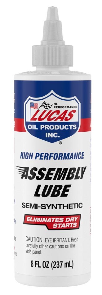 Lucas Oil Assembly Lube, Use to Pre Lube Bearings/ Cams/ Lifters/ Valve Train, Dissolves IN Oil, Single, 8 Ounce Bottle – 10153