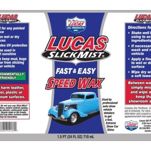 Lucas Oil Car Wax, Slick Mist ®, Liquid, 24 Ounce Spray Bottle, Single – 10160