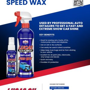 Lucas Oil Car Wax, Slick Mist ®, Liquid, 24 Ounce Spray Bottle, Single – 10160