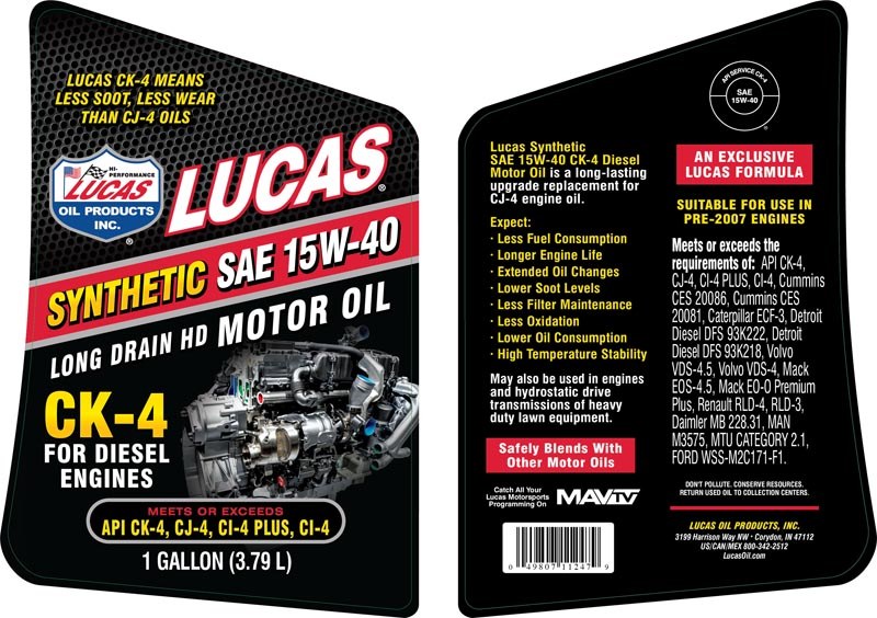 Lucas Oil Oil, SAE 15W-40, Magnum, CK-4, 1 Gallon Jug, Single – 10287