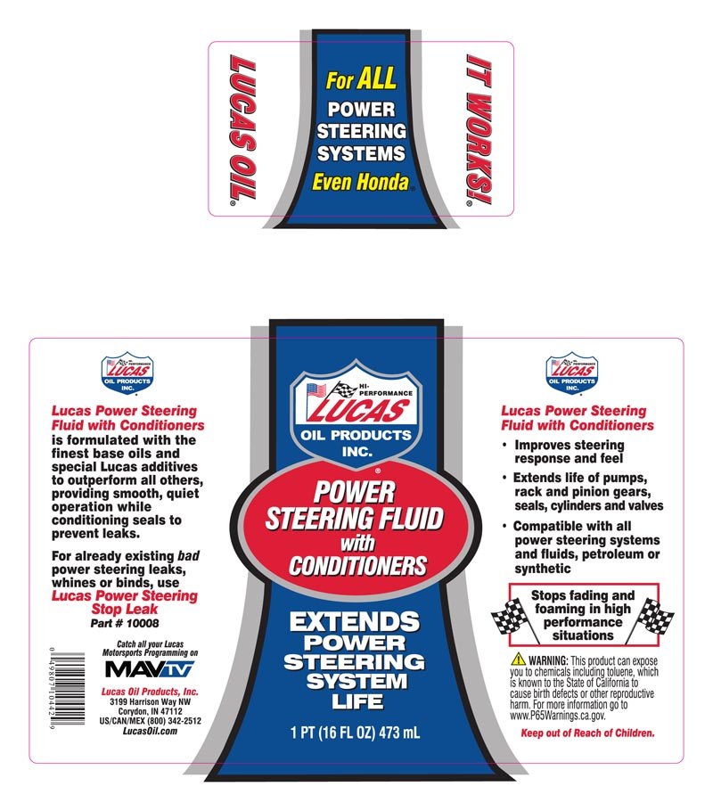 Lucas Oil Power Steering Fluid, Single, 16 Ounce, Synthetic, With Conditioners – 10442