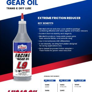 Lucas Oil Gear Oil, Used IN Both Differentials and Transmissions, Single, 1 Quart Bottle, Synthetic – 10456