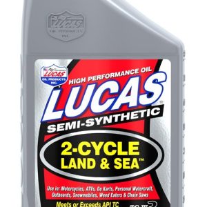 Lucas Oil Oil, Land & Sea ™, SAE TC-W3, 2-Cycle/ Semi-Synthetic, 1 Quart Bottle, Single – 10467