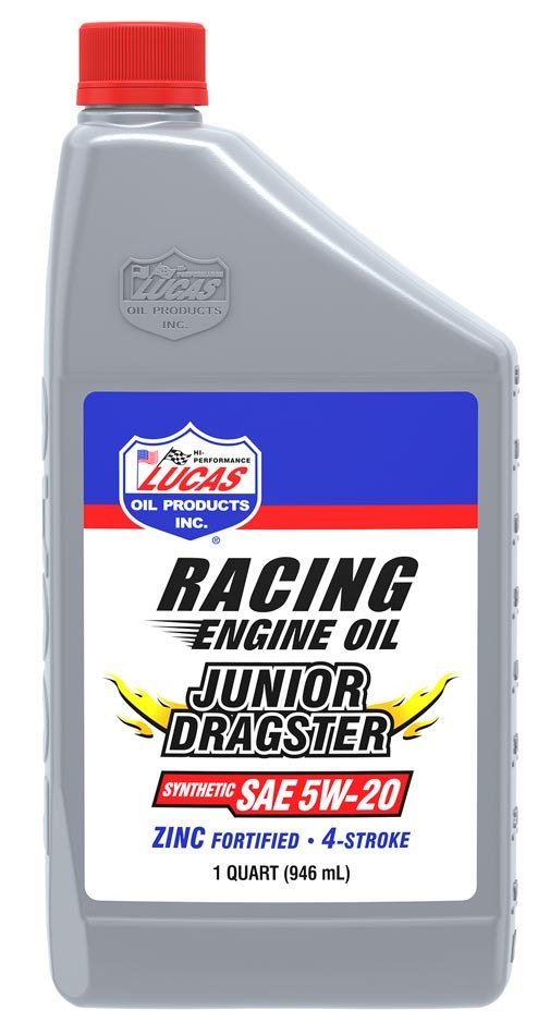Lucas Oil Oil, Junior Dragster, SAE 5W-20, Synthetic, 1 Quart Bottle, Single – 10476