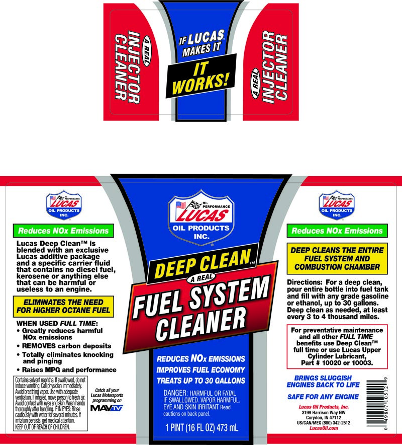 Lucas Oil Fuel System Cleaner, Deep Clean ™, Use to Clean the Entire Fuel System, 16 Ounce Bottle, Single – 10512