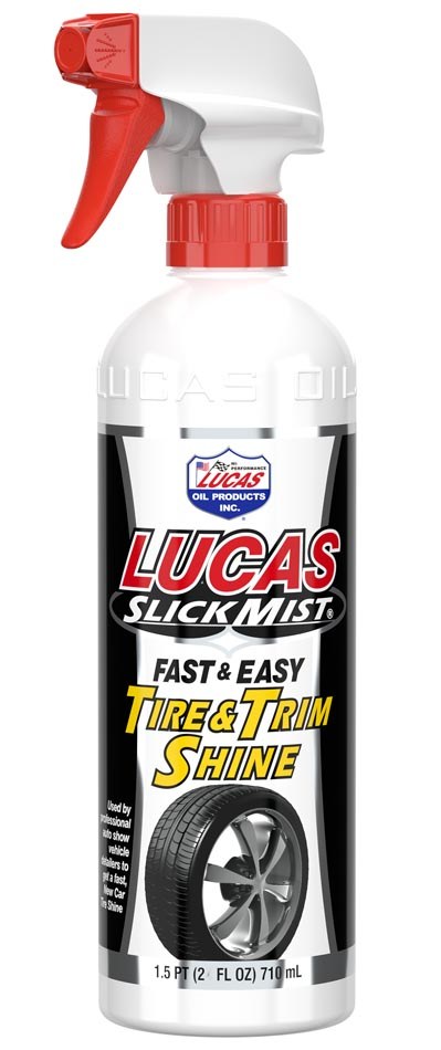 Lucas Oil Tire Dressing, Slick Mist ®, Use for Glossy Look, 24 Ounce Spray Bottle – 10513
