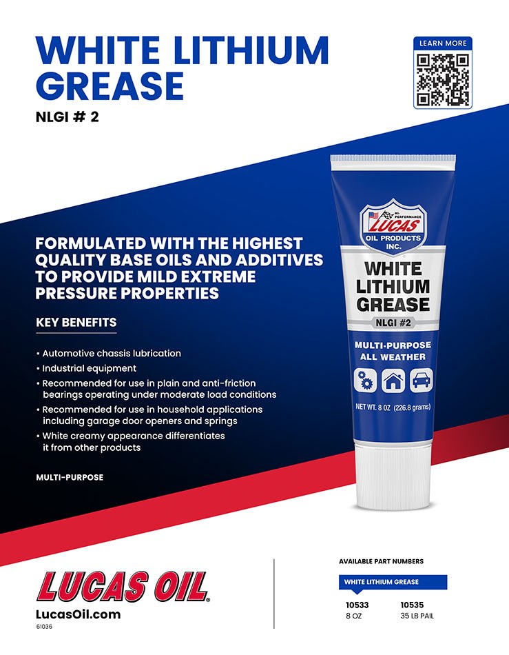 Lucas Oil Multi Purpose Grease, Bearing Grease, White, Single, 8 Ounce Tube – 10533