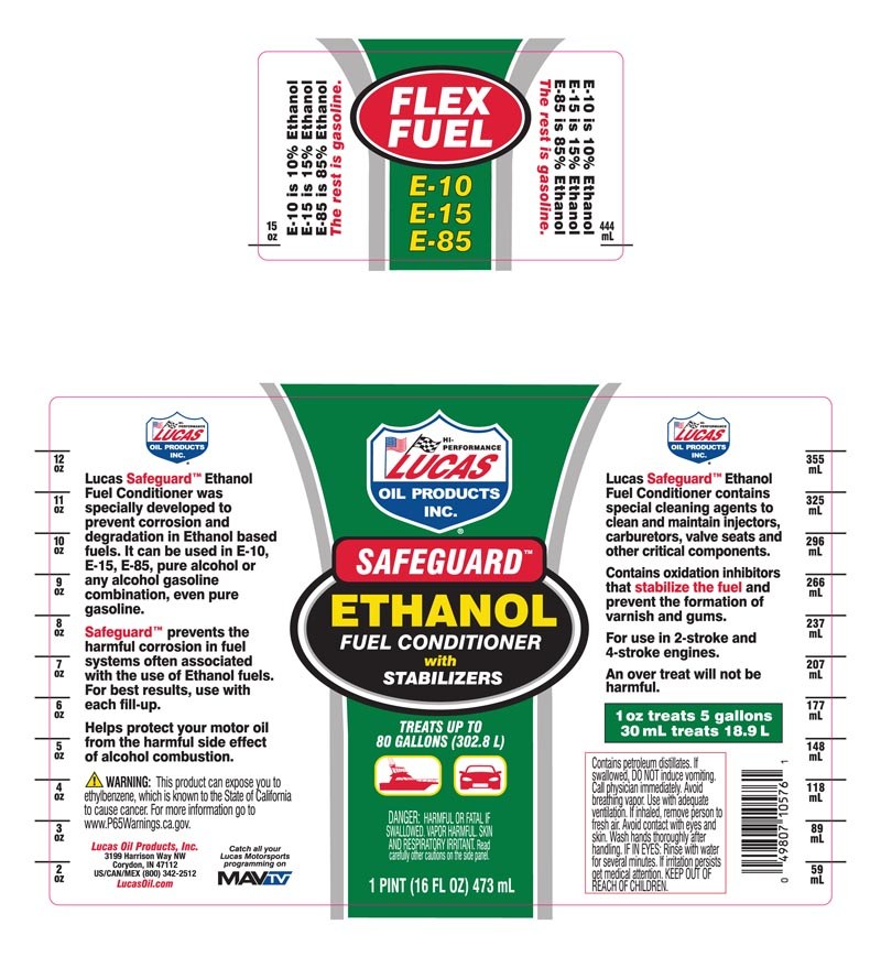 Lucas Oil Ethanol Fuel Treatment, Safeguard ™, Use to Protect All Gas-Powered 2 and 4 Cycle Engines from Harmful Effects of Ethanol, 16 Ounce – 10576