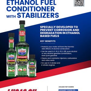 Lucas Oil Ethanol Fuel Treatment, Safeguard ™, Use to Protect All Gas-Powered 2 and 4 Cycle Engines from Harmful Effects of Ethanol, 16 Ounce – 10576
