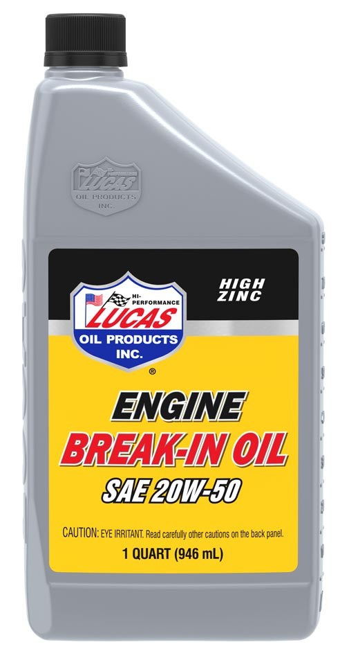 Lucas Oil Oil, Break IN, SAE 20W-50, Synthetic, 1 Quart Bottle, Single – 10635