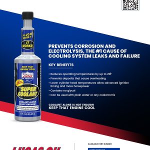 Lucas Oil Coolant Additive, Used with Anti-Freeze and Water, Racing, 16 Ounce Bottle, Single – 10640