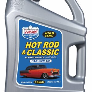 Lucas Oil Oil, Hot Rod & Classic, SAE 20W-50, 5 Quart Jug, Single – 10684