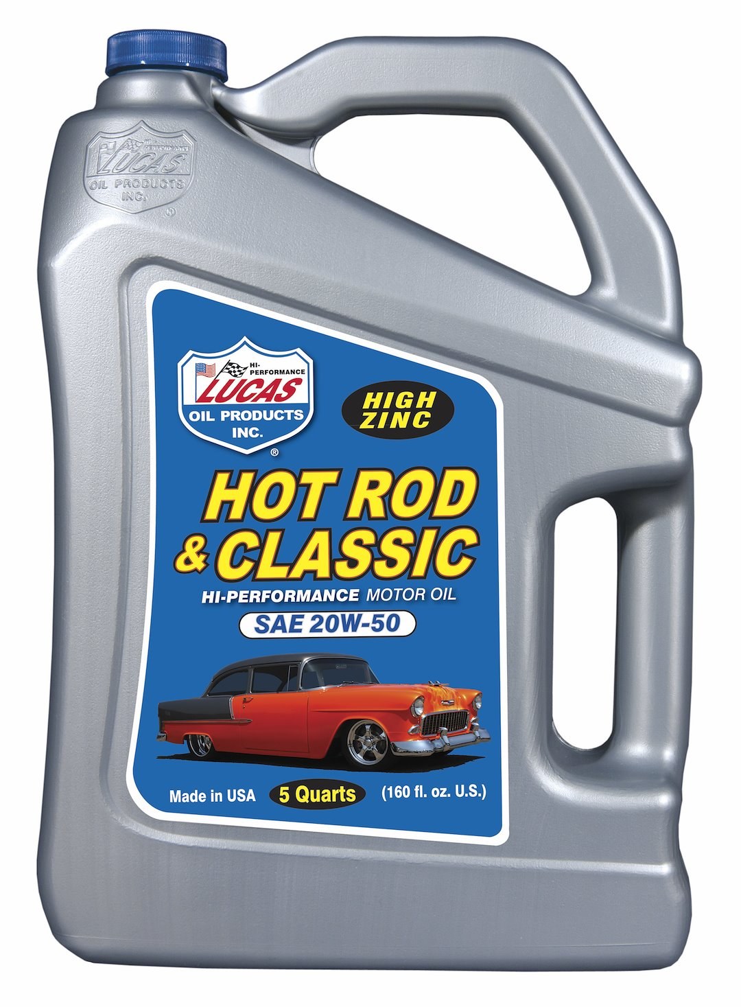Lucas Oil Oil, Hot Rod & Classic, SAE 20W-50, 5 Quart Jug, Single – 10684