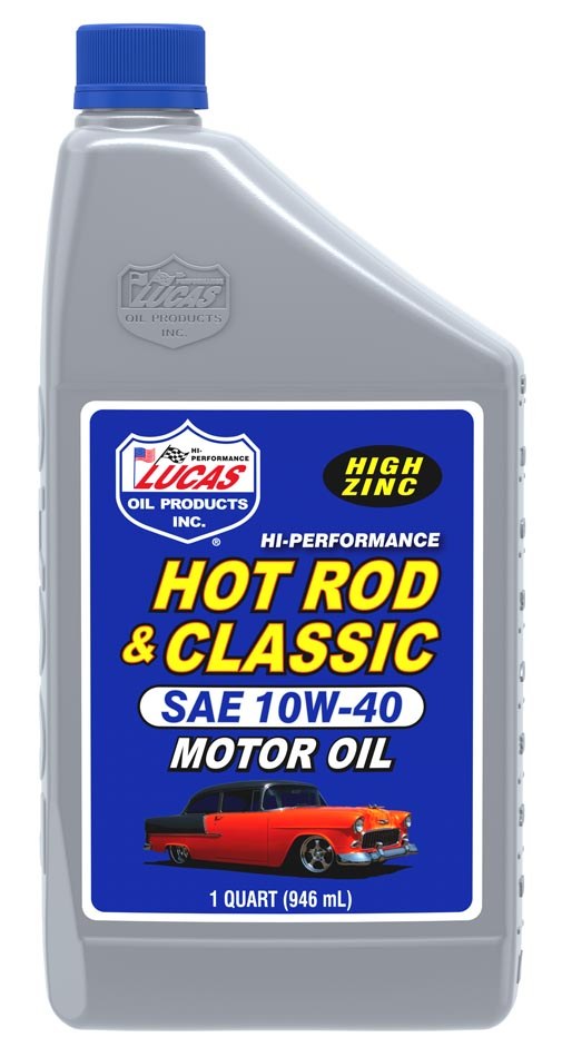 Lucas Oil Oil, Hot Rod & Classic, SAE 10W40, 1 Quart Bottle, Single – 10688