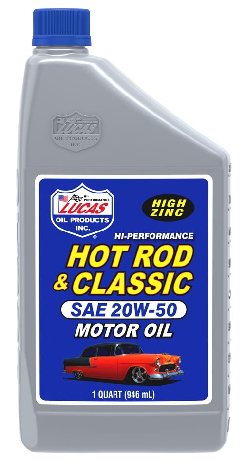 Lucas Oil Oil, Hot Rod & Classic, SAE 20W-50, 1 Quart Bottle, Single – 10689