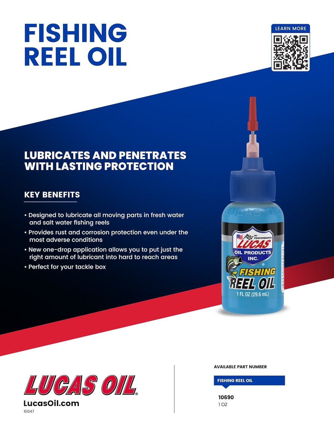 Lucas Oil Multi Purpose Lubricant, Use to Lubricate Fishing Reels, 1 Ounce Bottle, Single – 10690