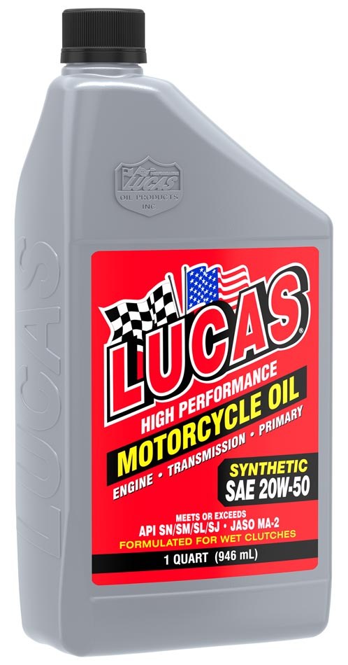 Lucas Oil Oil, SAE 20W-50, Synthetic, 1 Quart Bottle, Single – 10702