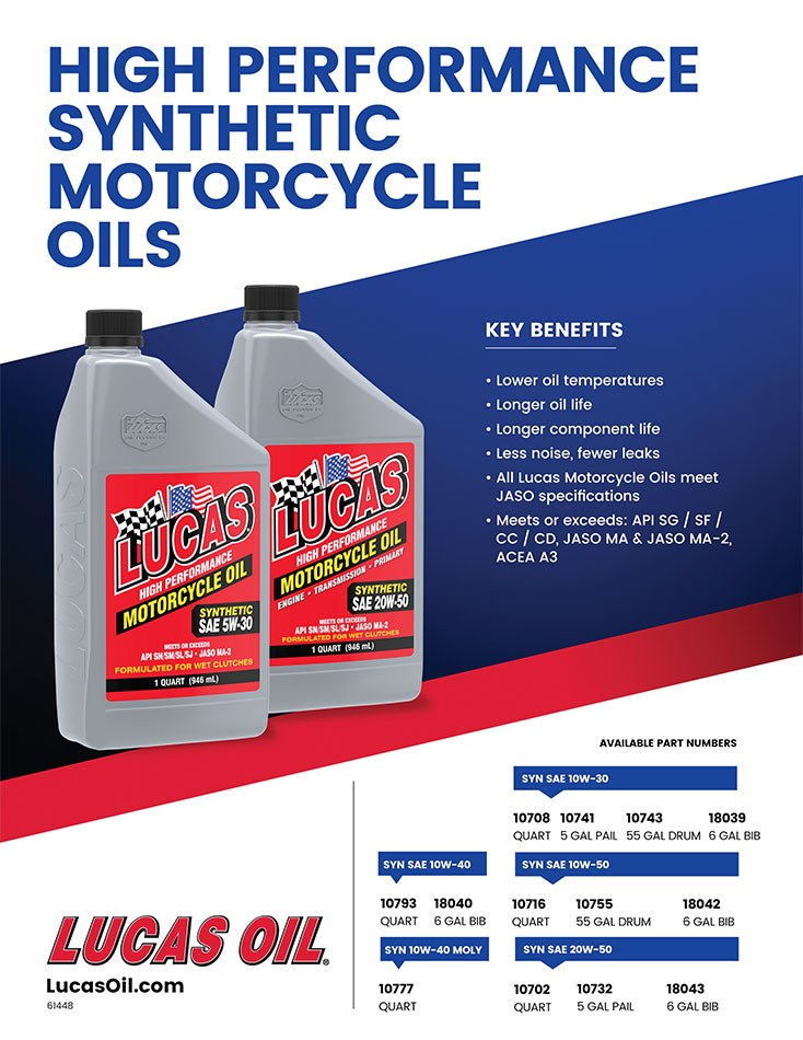 Lucas Oil Oil, SAE 20W-50, Synthetic, 1 Quart Bottle, Single – 10702
