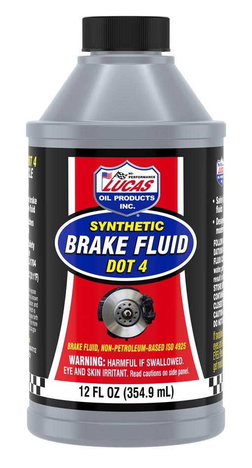 Lucas Oil Brake Fluid, Single, 12 Ounce Bottle, DOT 4, Glycol Ether Based – 10827