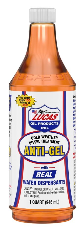 Lucas Oil Fuel Anti-Gel, Use to Remove Moisture from Entire Fuel System/ Prevents Fuel Thickening and Gelling, 1 Quart Bottle, Single – 10865