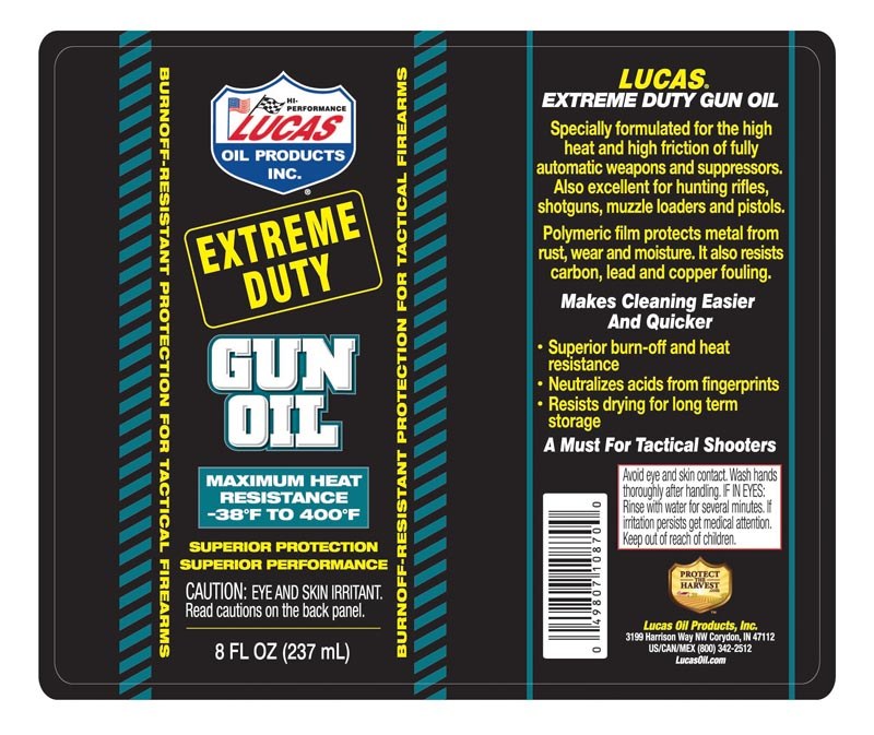 Lucas Oil Multi Purpose Lubricant, Extreme Duty, Gun Oil, Use to Lubricate Semi-Auto Rifles/ Shotguns/ Pistols, 8 Ounce Bottle, Single – 10870