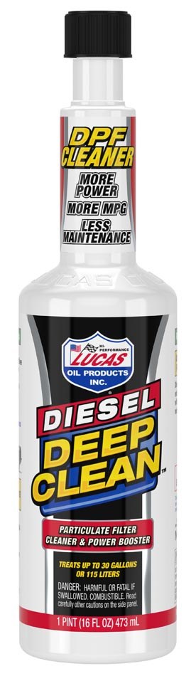 Lucas Oil Fuel Additive, Deep Clean ™, For Diesel, Particulate Filter Cleaner and Power Booster, Single, 16 Ounce Bottle – 10872