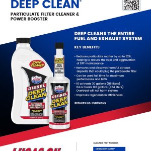 Lucas Oil Fuel Additive, Deep Clean ™, For Diesel, Particulate Filter Cleaner and Power Booster, Single, 64 Ounce Bottle – 10873