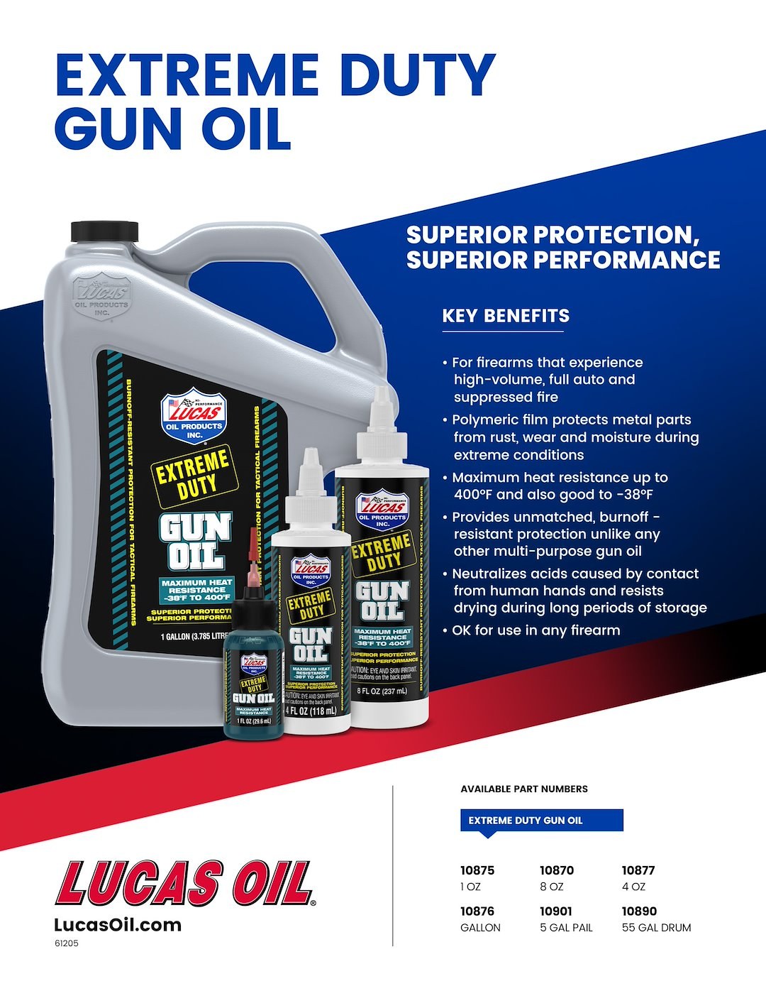 Lucas Oil Multi Purpose Lubricant, Extreme Duty, Gun Oil, Use to Lubricate Semi-Auto Rifles/ Shotguns/ Pistols, 4 Ounce Bottle, Single – 10877