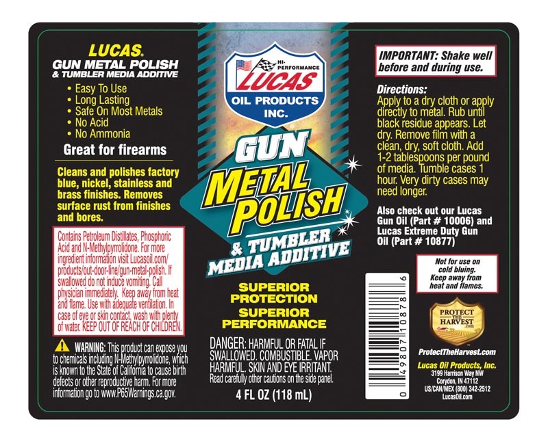 Lucas Oil Metal Polish, Use to Remove Stains and Rust from Metals, 4 Ounce Bottle, Liquid – 10878