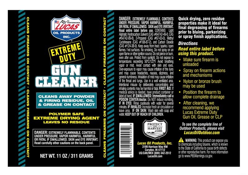 Lucas Oil Multi Purpose Lubricant, Extreme Duty, Use to Clean Powder Residue/ Grease/ Oil from Firearms and Barrels, 11 Ounce Aerosol Can – 10905