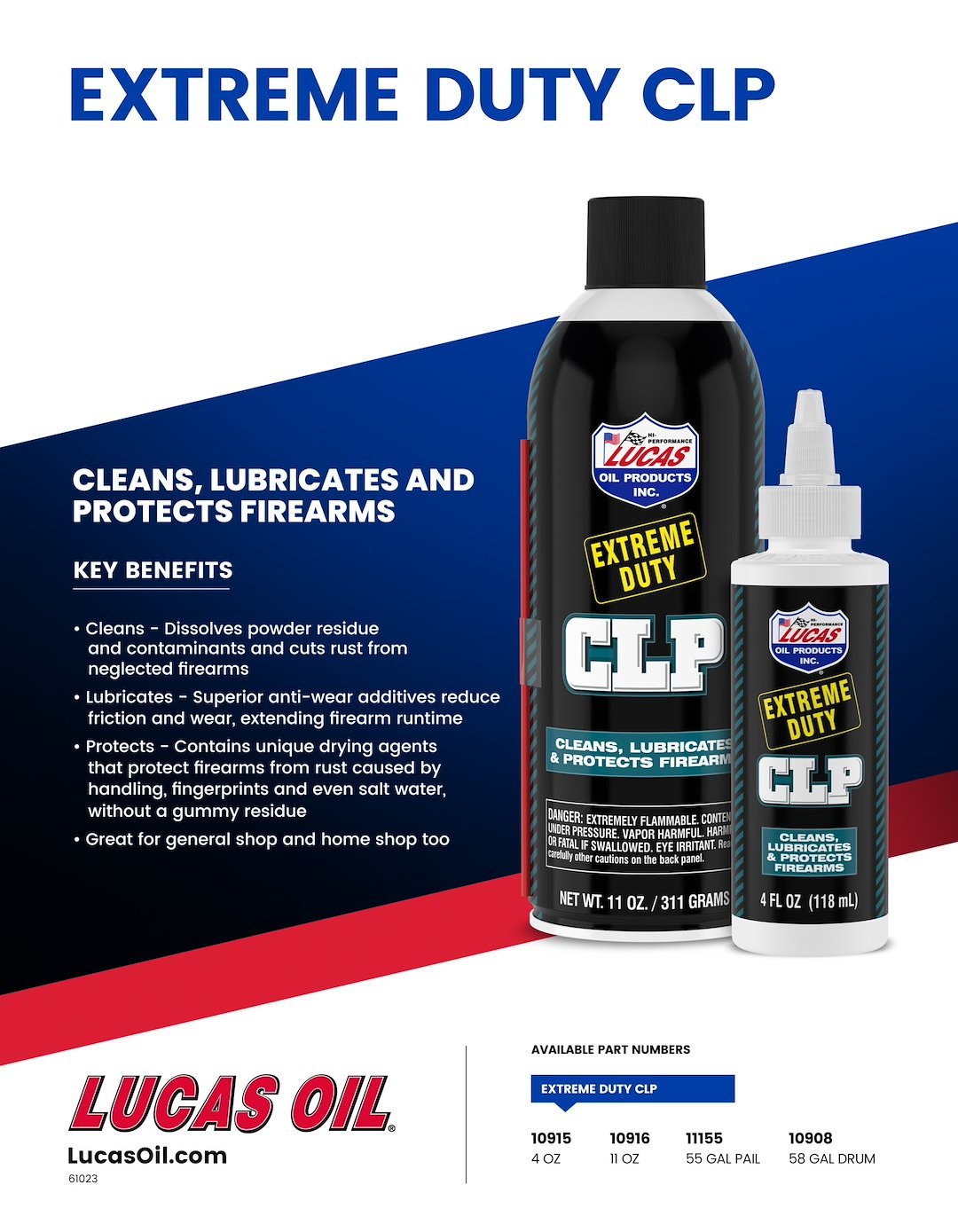 Lucas Oil Multi Purpose Lubricant, Extreme Duty, Use to Clean and Lubricate Firearms, 11 Ounce Aerosol Can, Single – 10916