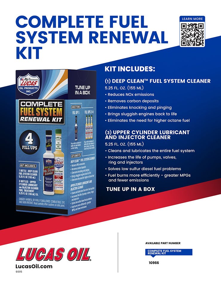 Lucas Oil Fuel System Cleaner, Use to Clean and Lubricates Entire Fuel System – 10966