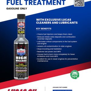 Lucas Oil Fuel Additive, For Gasoline, With Cleaners and Lubricants, Single, 5.25 Ounce Bottle, Treats Up to 25 Gallons – 10977