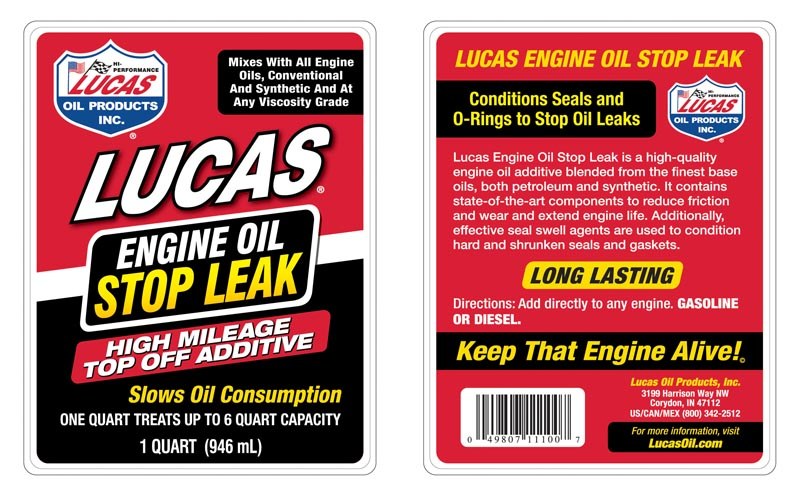Lucas Oil Oil Additive, Used to Condition Hard and Shrunken Seals/ Gaskets, Conditions Seals/ O-Rings to Stop Oil Leaks, 1 Quart Bottle – 11100