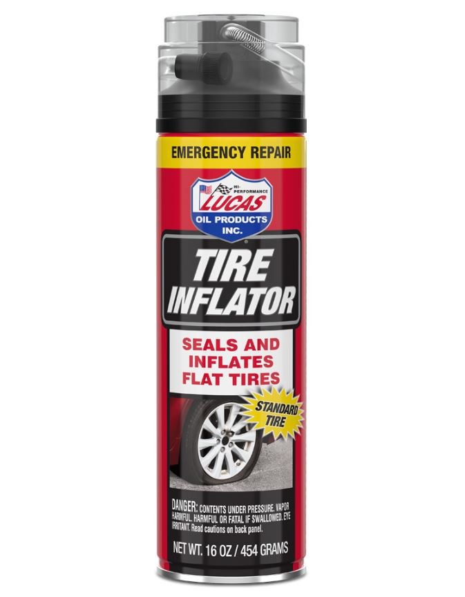 Lucas Oil Tire Sealant, Use to Seal and Inflate Standard Flat Tire, 16 Ounce Bottle, With Hose Applicator – 11180