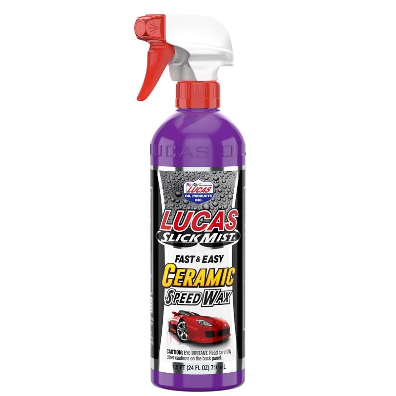 Lucas Oil Car Wax, Slick Mist ®, Liquid, 24 Ounce Spray Bottle, Used on Gel Coat/ Glass and Chromed Surface, Single – 11294