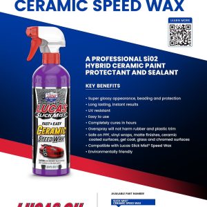 Lucas Oil Car Wax, Slick Mist ®, Liquid, 24 Ounce Spray Bottle, Used on Gel Coat/ Glass and Chromed Surface, Single – 11294