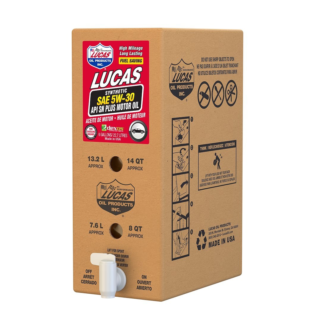 Lucas Oil Oil, SAE 5W-30, Synthetic, 6 Gallon Bag IN Box, Single – 18005