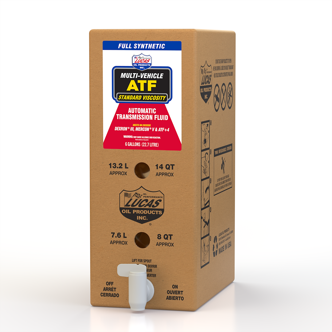 Lucas Oil Auto Trans Fluid, GM Dexron VI or Ford Mercon Lv/Sp, Full Synthetic, 6 Gallon, Single – 18007
