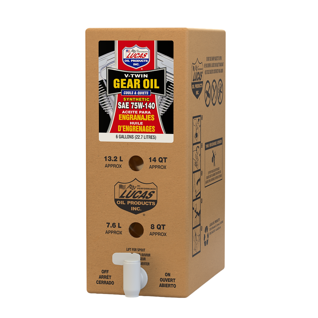 Lucas Oil Gear Oil, Single, 6 Gallon Bag IN a Box, SAE 75W-140, Synthetic – 18044