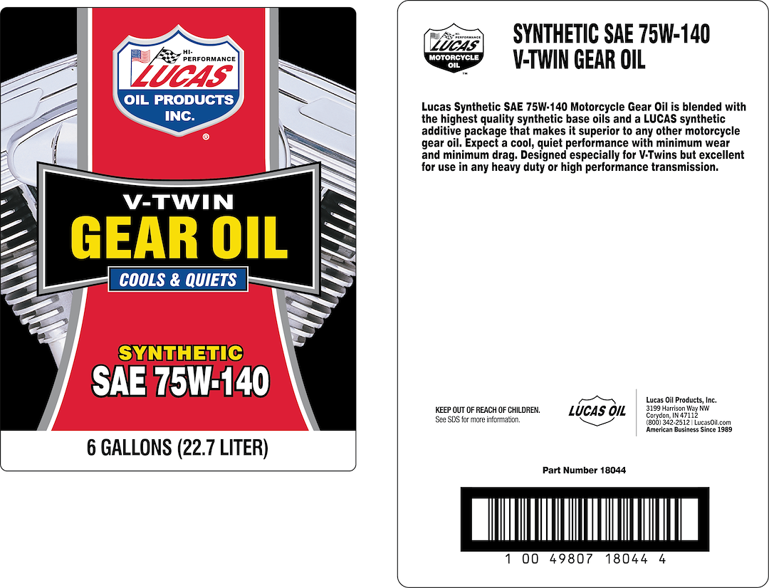 Lucas Oil Gear Oil, Single, 6 Gallon Bag IN a Box, SAE 75W-140, Synthetic – 18044