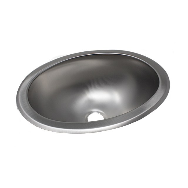 Lasalle Bristol Sink, Single, Oval, 10 Inch Length X 13 Inch Width X 5 Inch Depth, Self-Rimming, Without Faucet Mount, Stainless Steel – 13TF1310