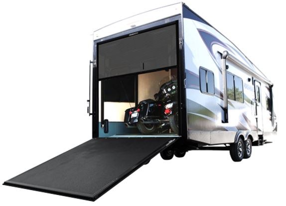 Lasalle Bristol Trailer Tailgate Screen, Crossbreeze, For Toy Haulers with Rear Wall-To-Wall Opening Up to 96 Inch Width – 1409600PBK