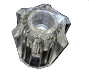 Lasalle Bristol Faucet Handle, Fits Utopia Brand Faucets, Small Knob, Clear, With 2 Buttons and 2 Screws – 39015