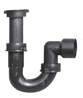 Lasalle Bristol Sink Trap, P-Trap, Black, ABS Plastic, With Strainer Adapter/ Poly Gasket – 652011P