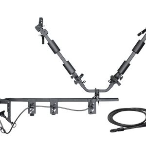Lets Go Aero Bike Rack, Half Nelson, Truck Bed Mount, Holds 2 Bikes, 35 Pound Per Bicycle Weight Capacity, Cradle System with Straps – B01809